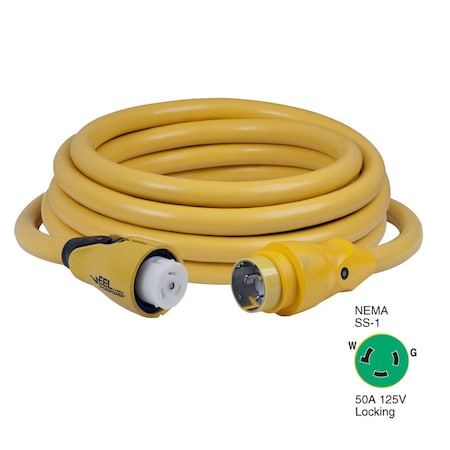 Marinco CS503-25 EEL 50A 125V Shore Power Cordset - 25' - Yellow CS503-25